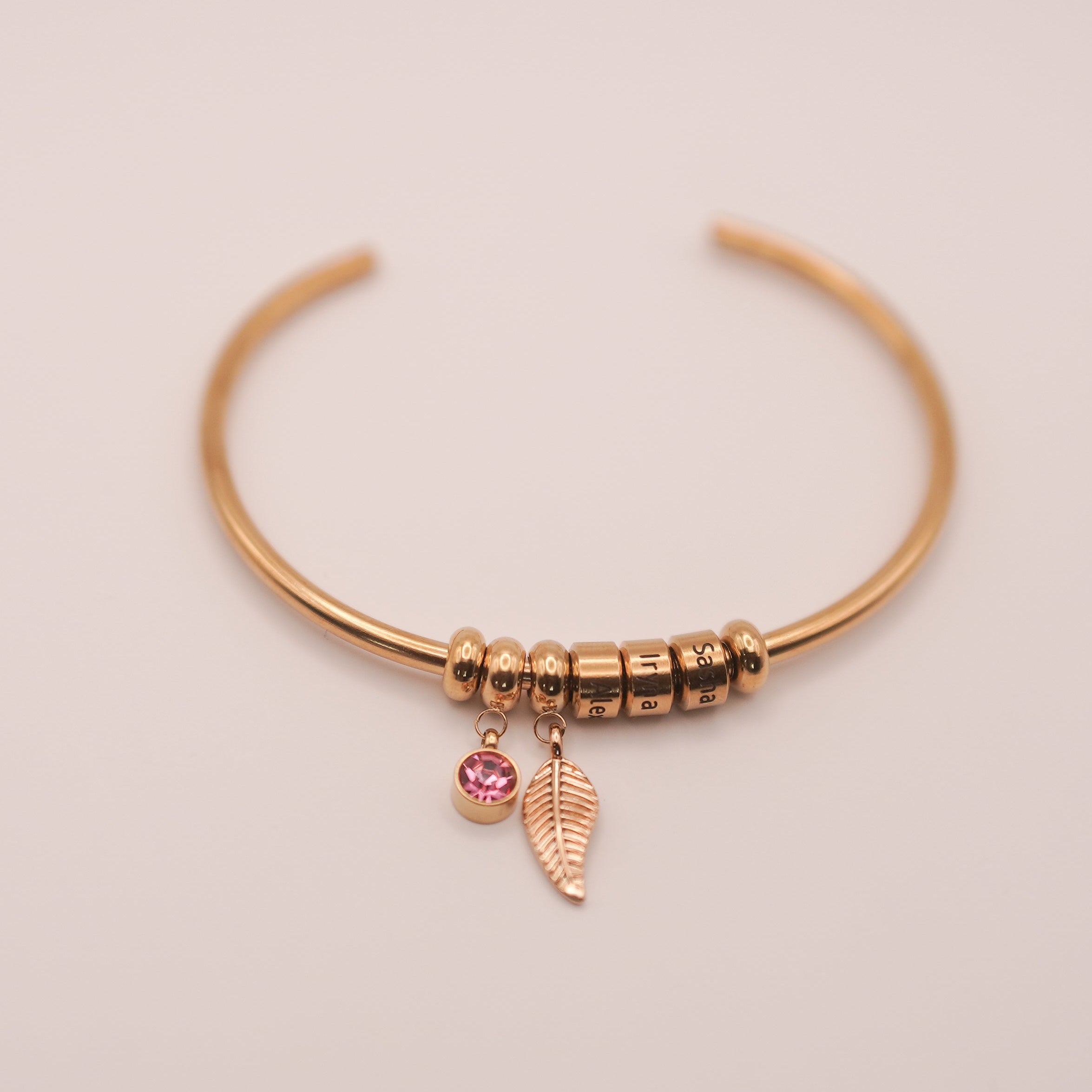 Birthstone Bracelet Leaf