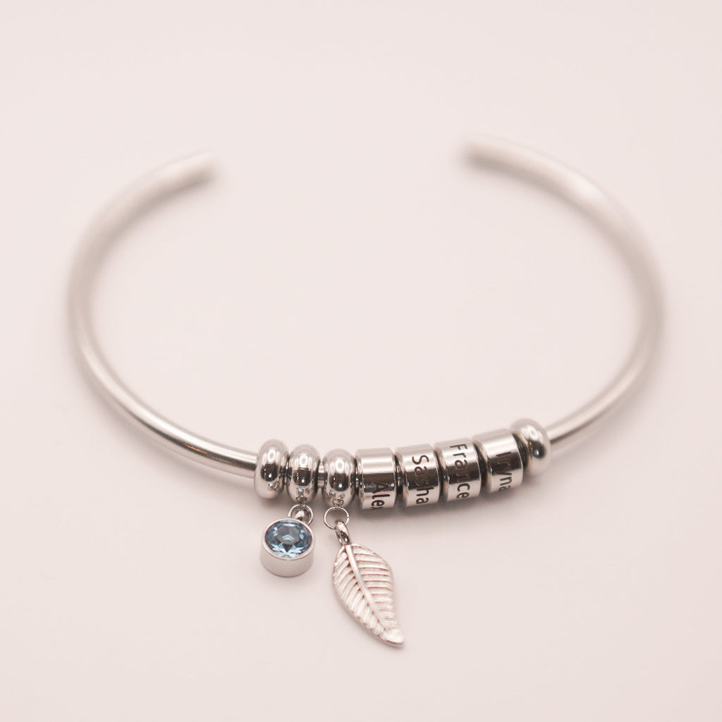 Birthstone Bracelet Leaf