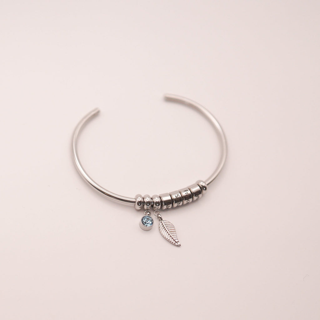 Birthstone Bracelet Leaf