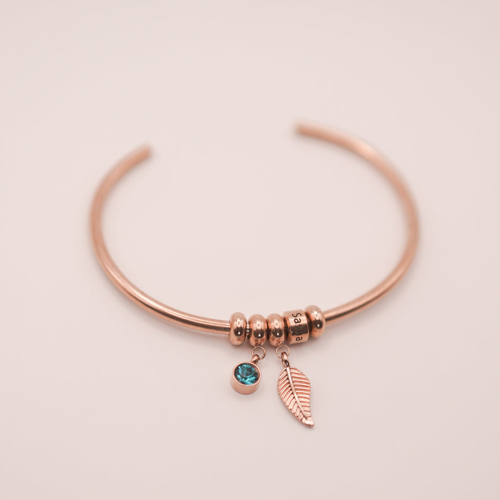 Birthstone Bracelet Leaf