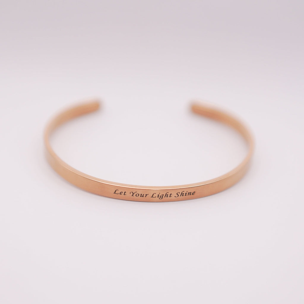 Personalized Titanium Steel Cuff Bracelet – Custom Engraved