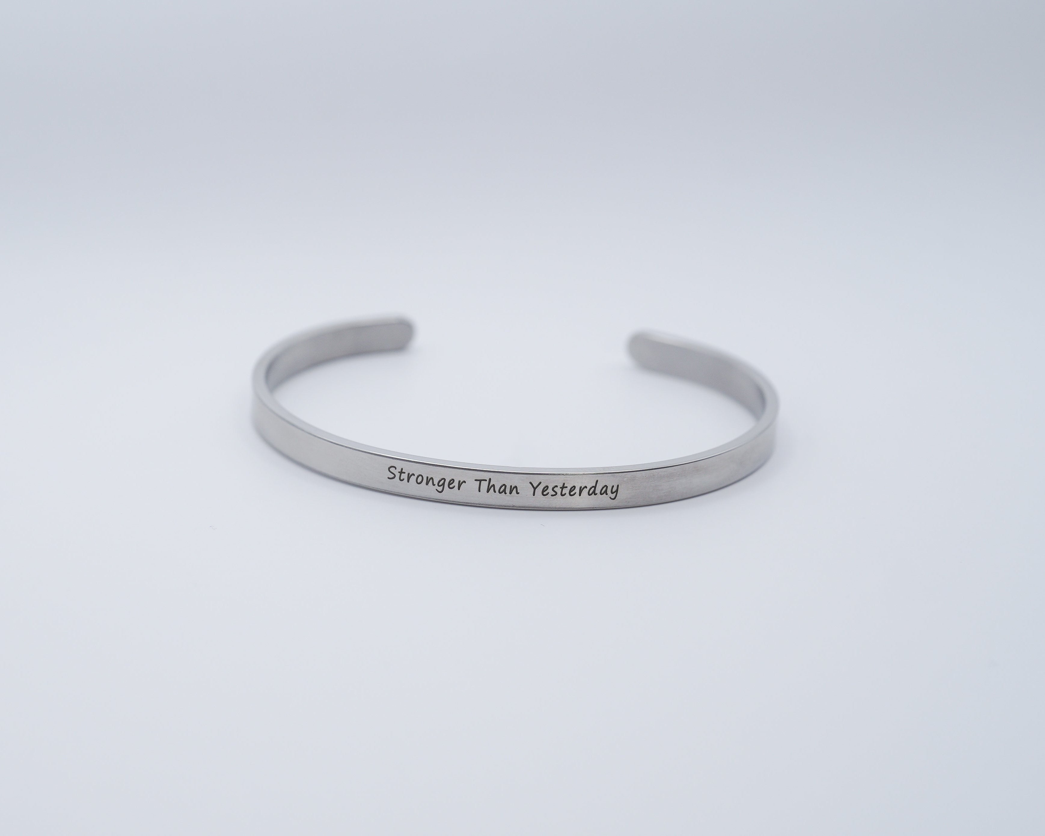 Personalized Titanium Steel Cuff Bracelet – Custom Engraved