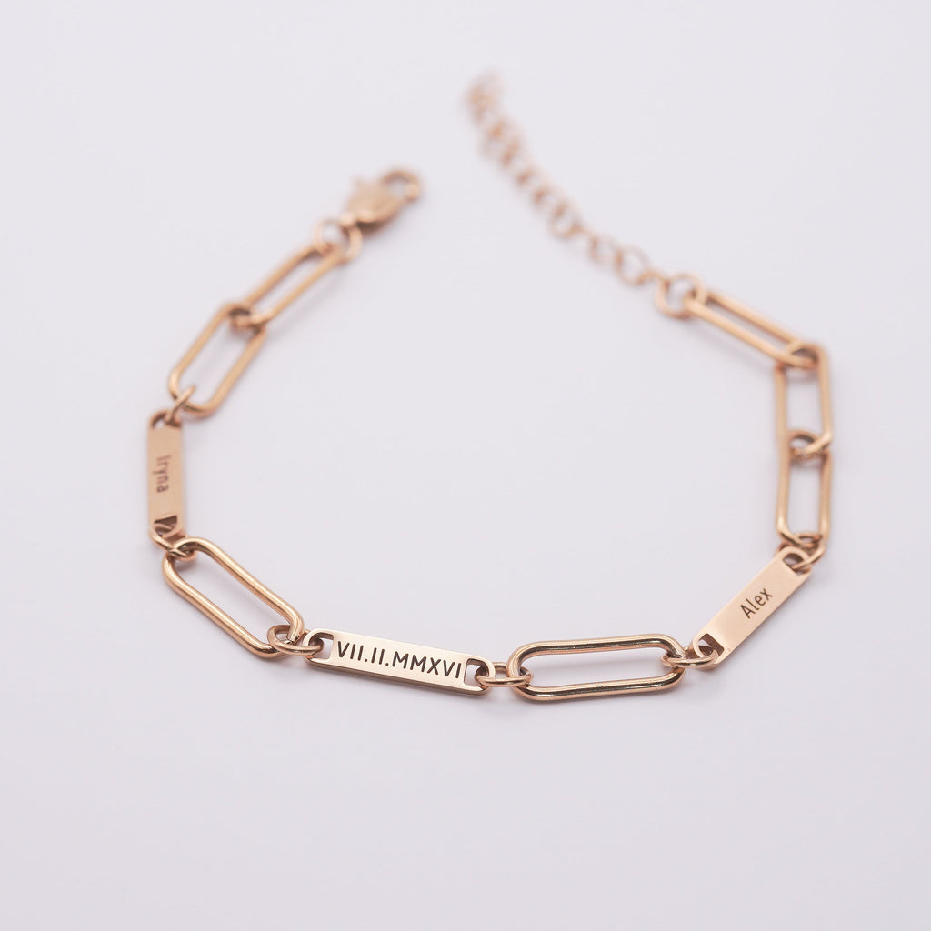 Personalized Mini Bar Engraved Name Bracelet