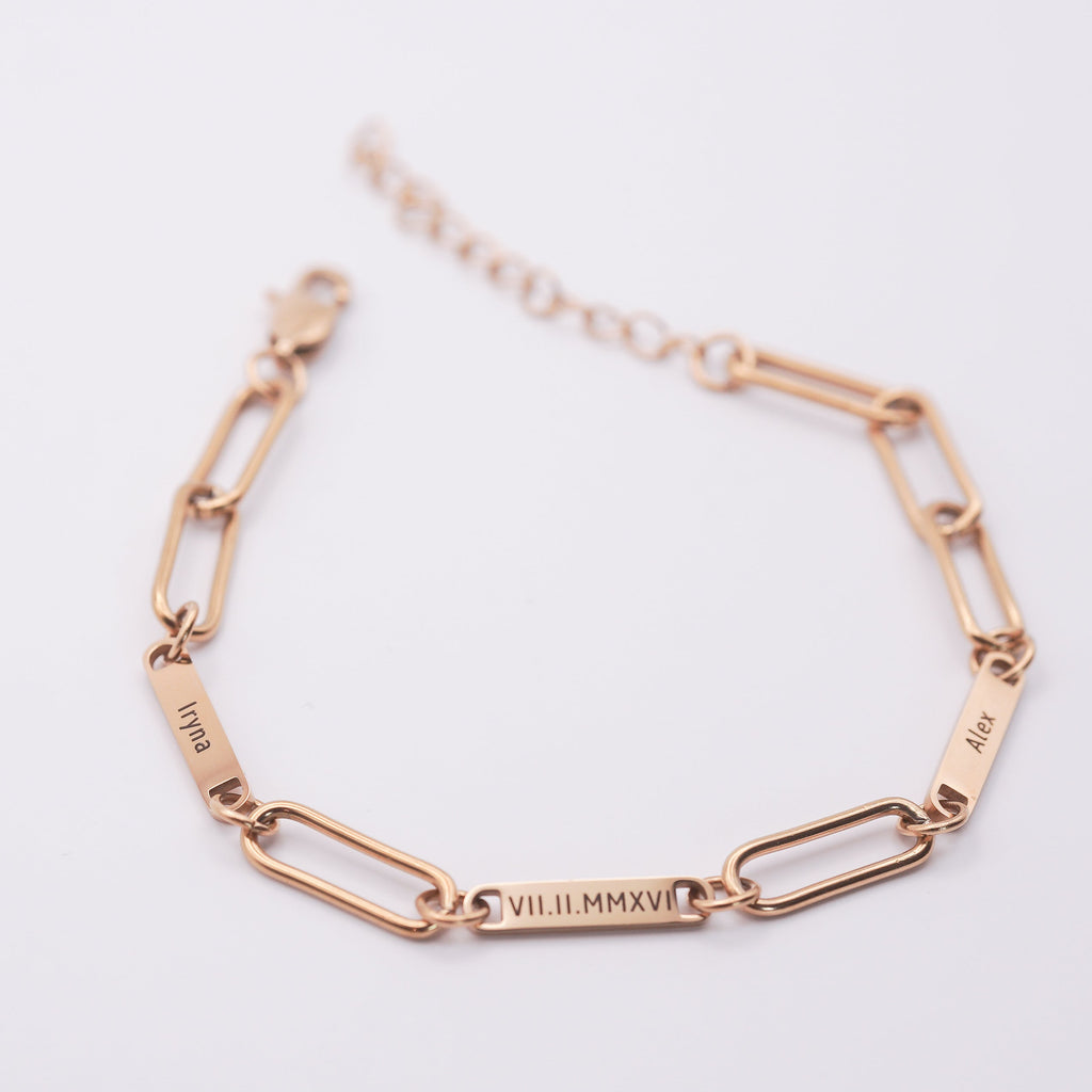 Personalized Mini Bar Engraved Name Bracelet