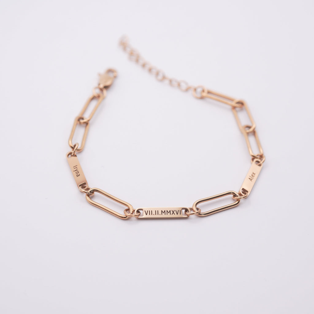 Personalized Mini Bar Engraved Name Bracelet