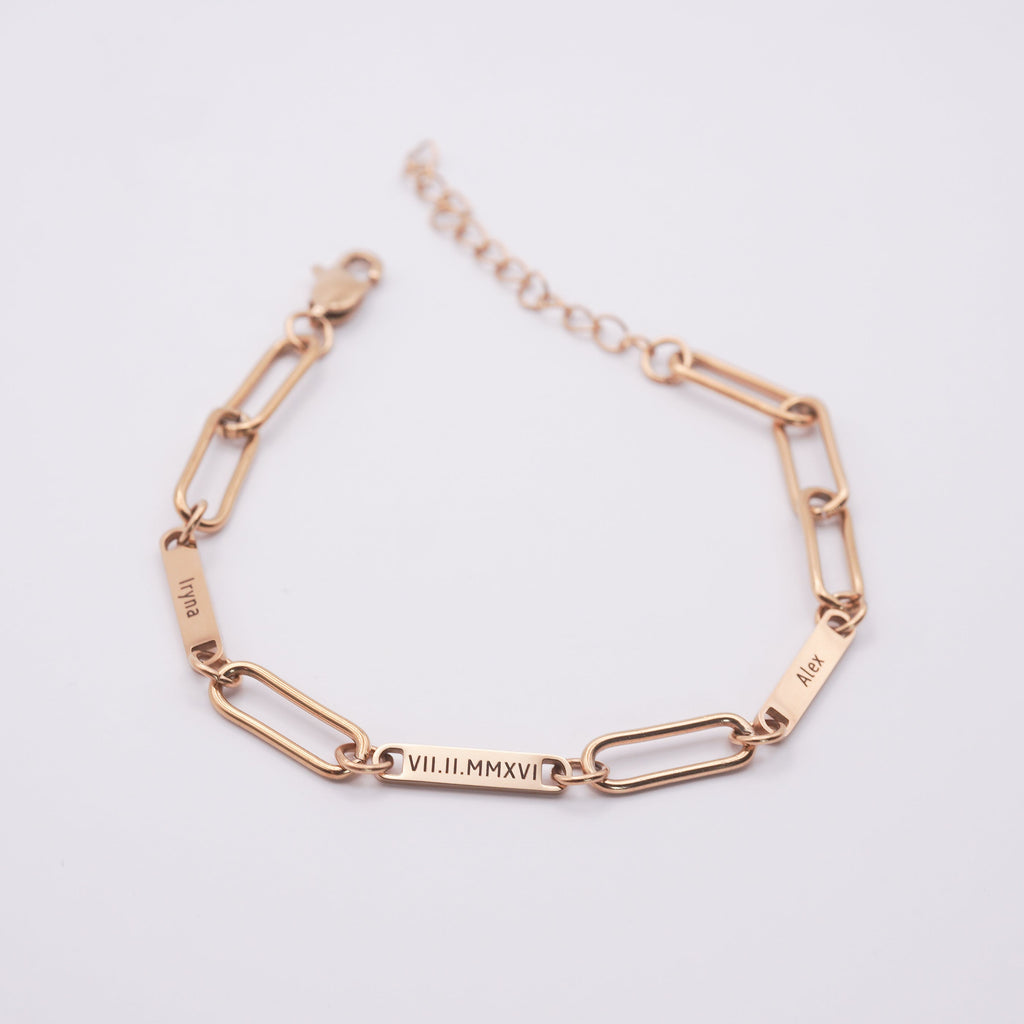 Personalized Mini Bar Engraved Name Bracelet