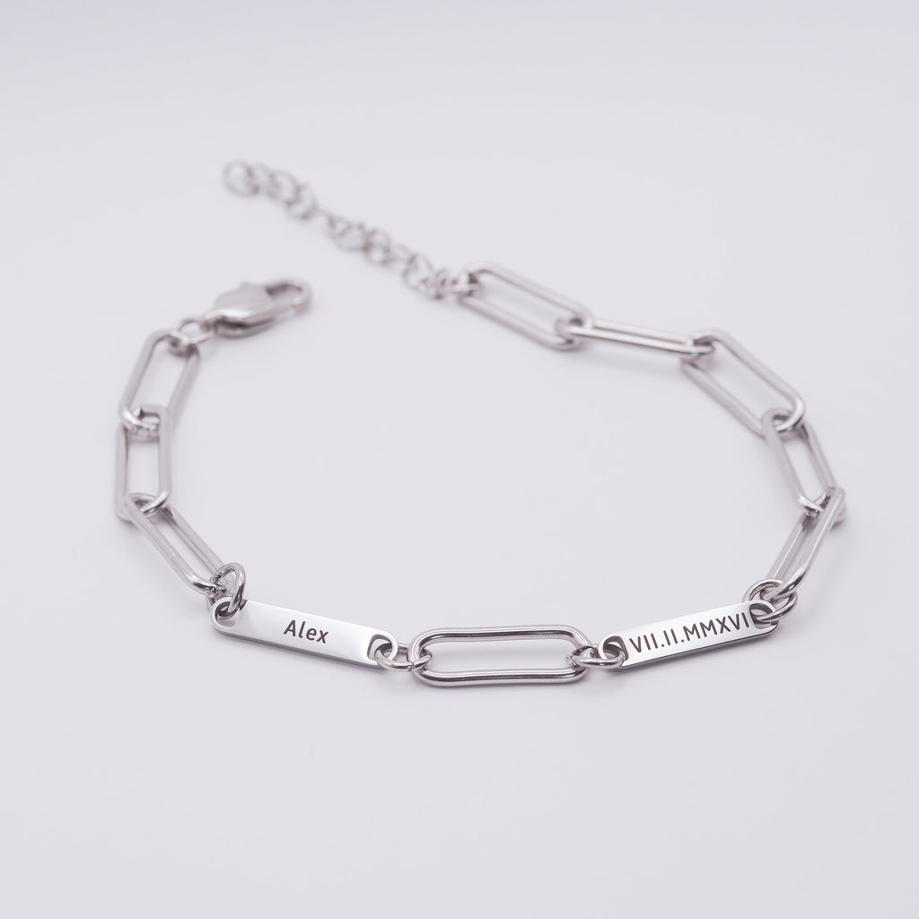 Personalized Mini Bar Engraved Name Bracelet