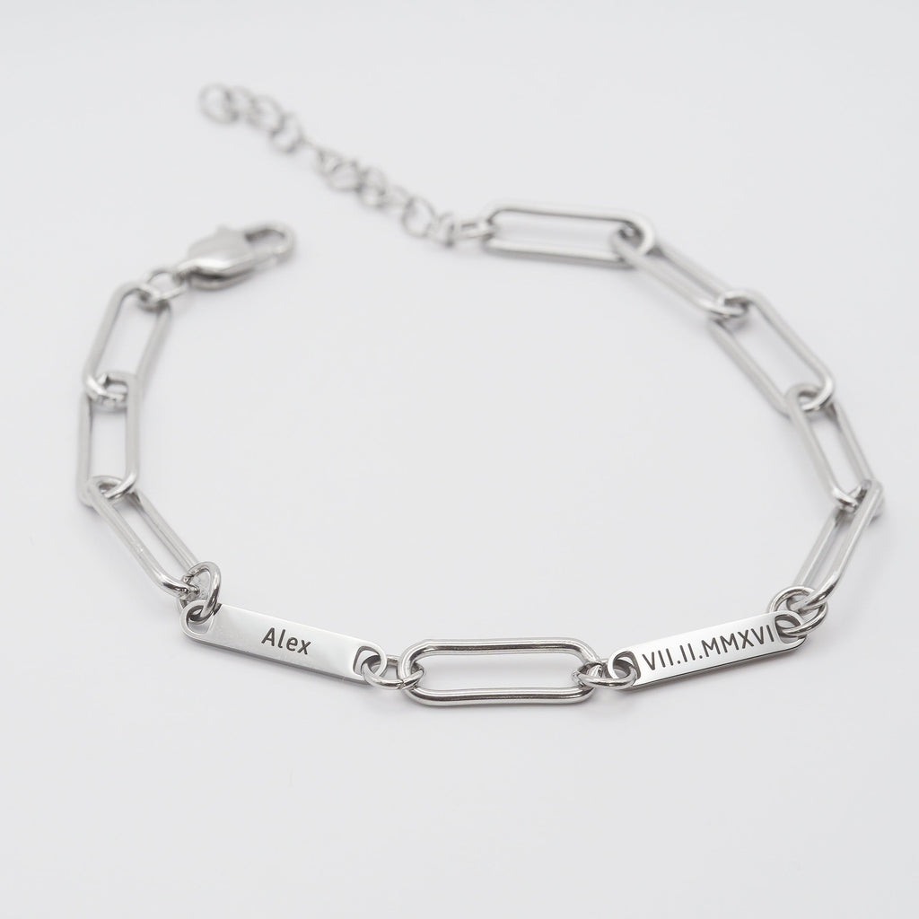 Personalized Mini Bar Engraved Name Bracelet