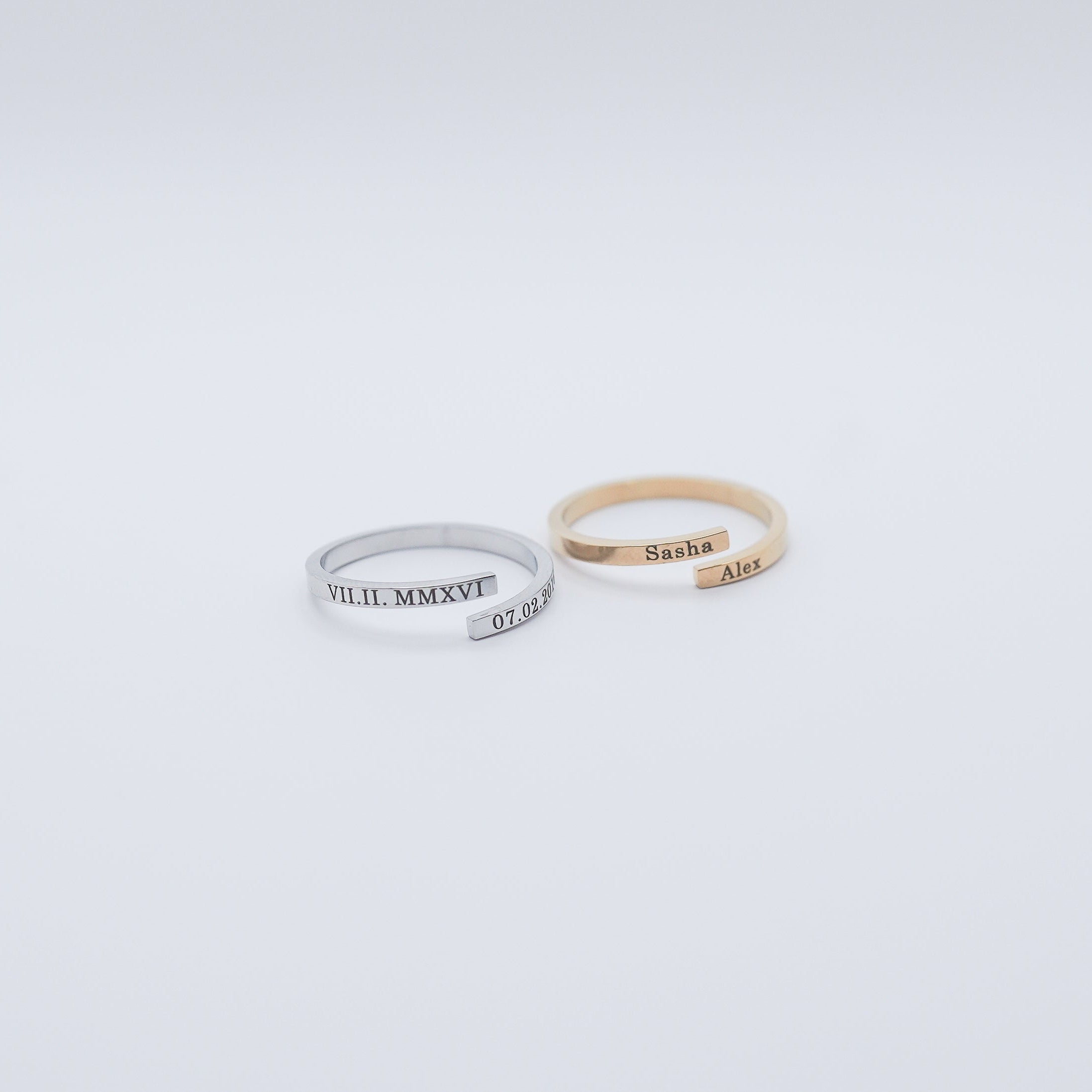 Customized Engraved Ring with Names