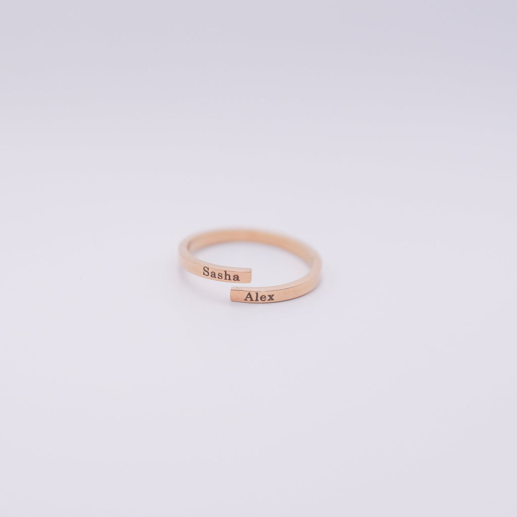 Customized Engraved Ring with Names
