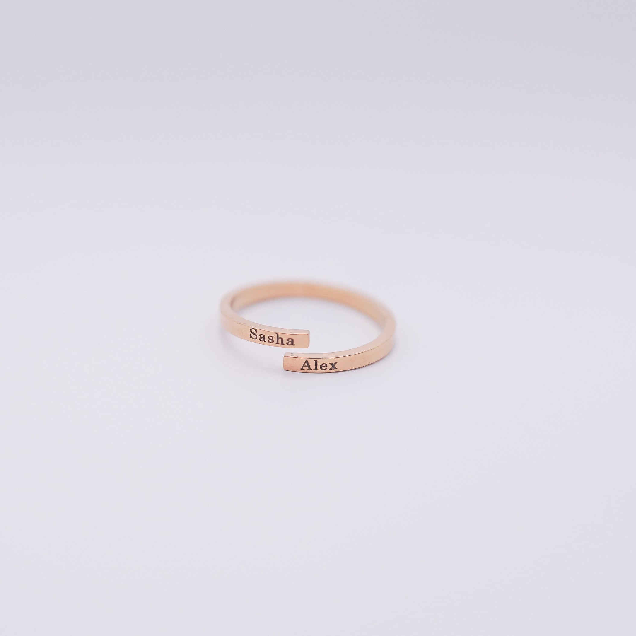 Customized Engraved Ring with Names