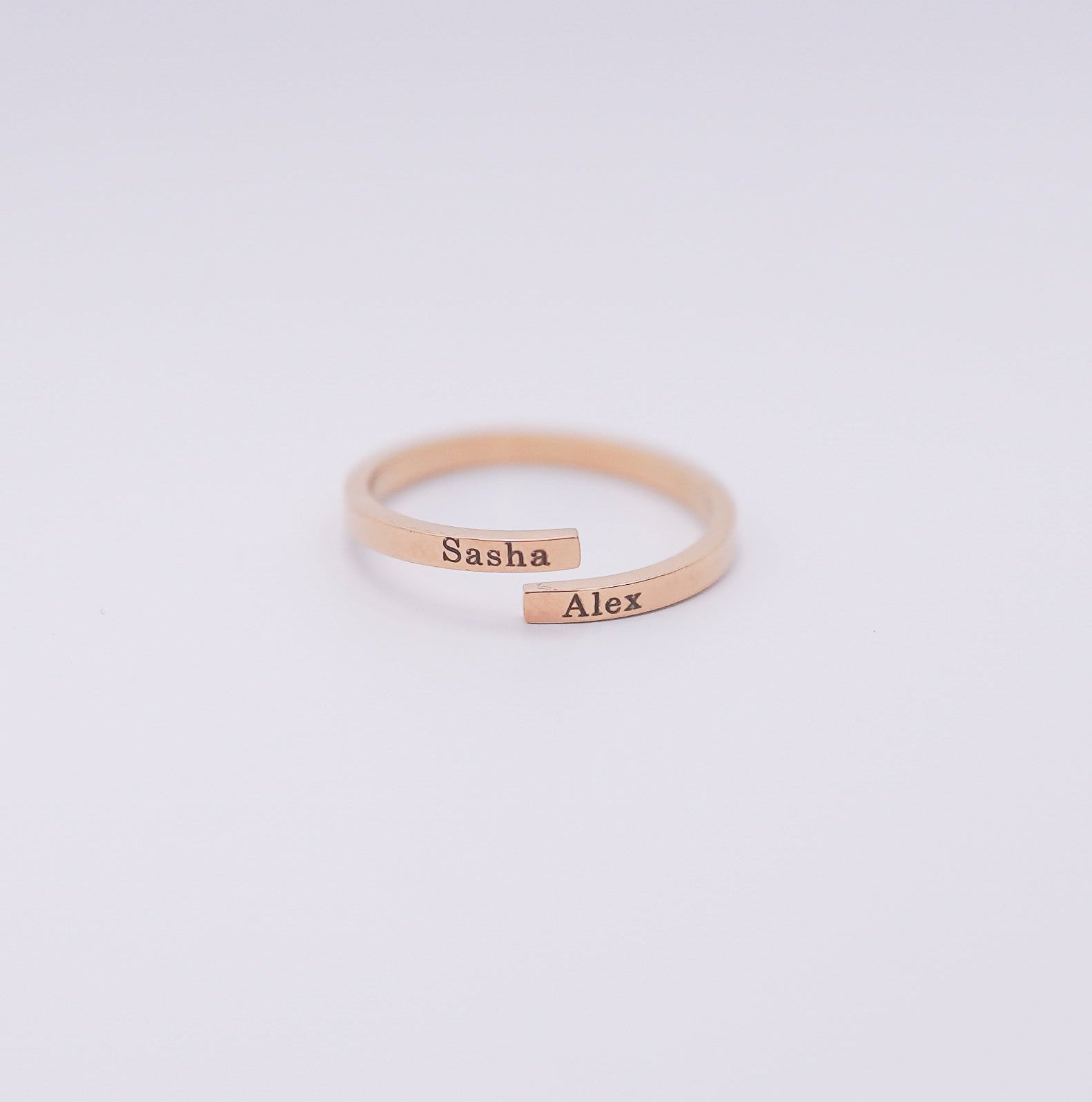 Customized Engraved Ring with Names