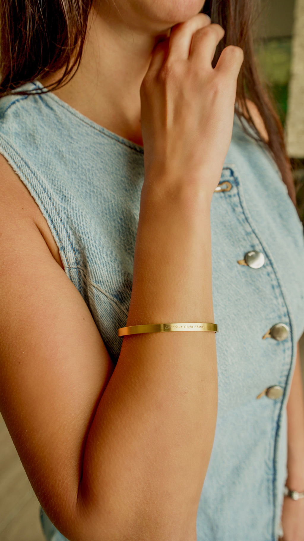 Personalized Titanium Steel Cuff Bracelet – Custom Engraved