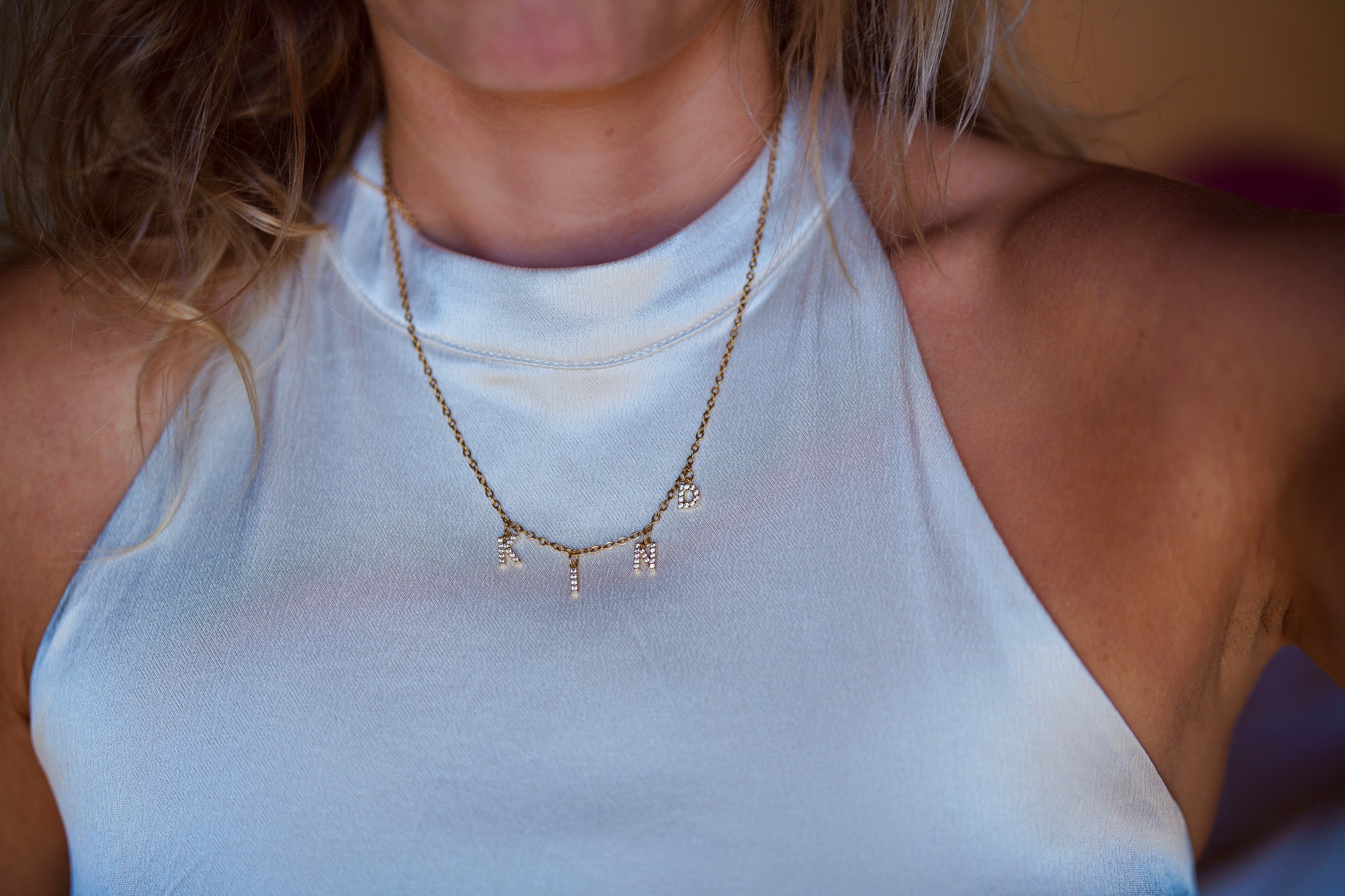 Personalized Zircon Letter Necklace – Custom Sparkling Initial Pendant